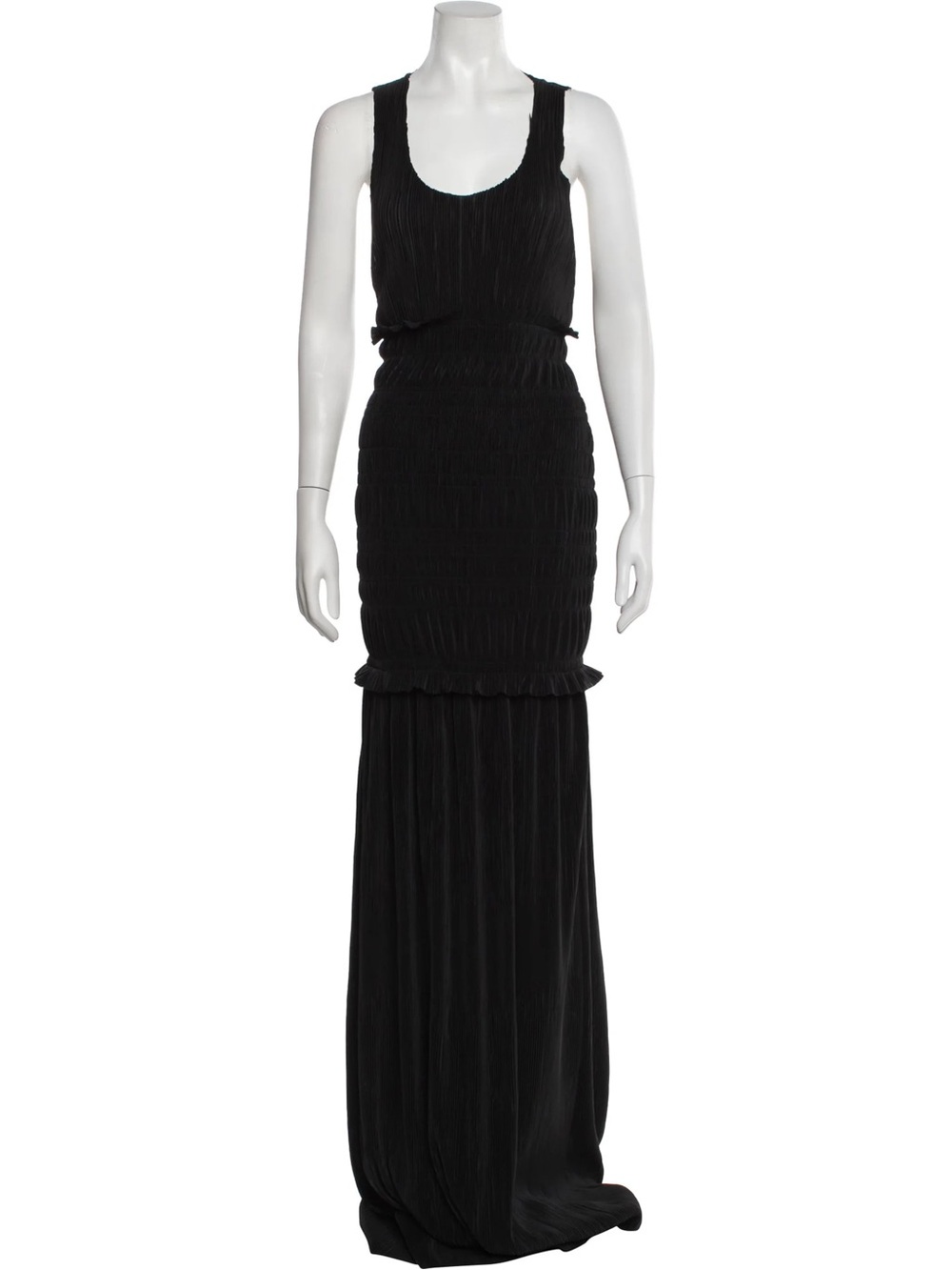 Atlein Black Scoop Neck Dress